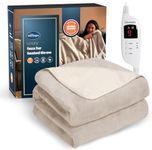 Silentnight Luxury Faux Fur Heated Throw Blanket - Soft Warm Cosy Heated Blanket for Sofa and Bed with 9 Heat Settings, Built-in Timer and Safety Shut Off - Machine Washable - 130x160cm