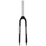 splumzer 1-1/8" 26/27.5/29" Aluminum Alloy Rigid Disc Brake MTB Fork, 28.6mm Threadless Straight Tube Superlight Mountain Bike Front Forks (29 inches, Black)