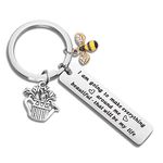 bobauna Gardener Keychain I am Going to Make Everything Around Me Beautiful Gardening Jewelry Gift For Florist Plant Lover (garden around beautiful life keychain)