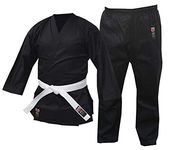 Cimac Student Karate Uniform Black 8oz Martial Arts Adult Children Kids Gi (150cm)