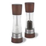 Cole & Mason Derwent Salt & Pepper Mill Gift Set - Salt and Pepper Grinders - Refillable Seasoning and Spice Tools - Adjustable Salt and Peppercorn Grinder Settings - Forest Wood