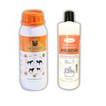 Healthy Paw Life Skin & Coat Care Combo - Lime Sulfur Dip 16 oz + Antiparasitic & Antiseborrheic Dog Shampoo 16 oz