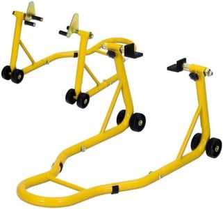 GarveeTech Motorcycle Stand Lift - 900Lbs Front & Rear Combo Universal Motorcycle Stands,Compatible With Sport Bike Most Y aMaha H onda K awasaki S uzuki B M W Motorcycles,Yellow