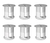 WSK Stainless Steel Two Tone Finish Round Sofa Furniture Leg 50 MM / 6 Inch Height Pack of 6 Pcs SL1112H6-006
