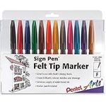 Pentel Assorted Sign Pens S520 - Full Range of 12 Pens