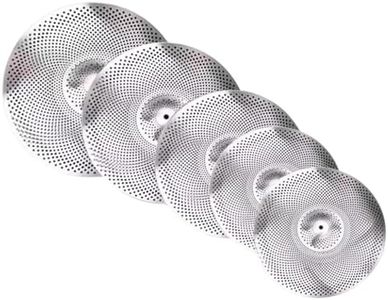 SECRET DESIRE 5Pcs Quiet Cymbals Practice Set Low Volume Cymbal Pack for Apartment Bedroom