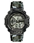 Armitron Sport Men's Digital Chronograph Resin Strap Watch, 40/8353, Black/Grey Camo, Black/Grey