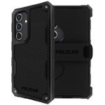 Pelican Shield - Samsung Galaxy S24 Case [6.2"] [Wireless Charging] [21ft MIL-STD Drop Protection] 2 Piece (Heavy Duty Cover and Belt Clip Holster Stand) Phone Case for Samsung Galaxy S24 - Carbon