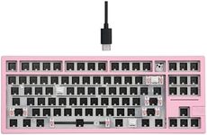 EPOMAKER x Feker Galaxy80 Gaming Keyboard Kit, Aluminum Alloy Wired Mechanical Keyboard, Gasket-Mounted Custom Barebones Kit, Hot Swappable, NKRO RGB Keyboard Kit for Win/Mac (Pink, Kit)