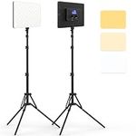 2 Packs LED Video Light with 63" Tr