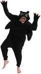 dressfan Animal Black Dragon Onesie Cosplay Costume Christmas Halloween Pajamas for Unisex Adults Teens Girls Boys,XXL