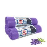 Scented Bin Bags, Very Strong, Set 3 Rolls Counts 45 Bags, 30L 35 L Lavender Bin Liners with Drawstring 100% Recycled Trash Bags for Kitchen, Office