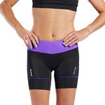 Zoot Women’s Core 6-Inch Tri Shorts, Quick Dry Performance Triathlon Short with Cycling Chamois Pad, Pockets & UPF 50+ Fabric, Violet, M