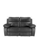 Little NAP Versatil Soft Leatherette Two Motorized Standard Recliner | Padded 2 Seater Aaram Sofa | Relaxing Chair for Home Office Living Bed Room | 3 Year Warranty | Black