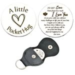 Gifts for Son Motivational Inspirational Gift to My Son Pocket Hug Keychain Never Forget How Much I Love You Son Gifts from Mom Christmas Graduation Gifts for Son Pocket Hugs