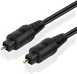 KEBILSHOP Digital Optical Audio Cable Fiber Optic Cable Toslink TV Optical Cable for Soundbar, Home Theater, Speaker Wire, TV, PS4, Xbox Male to Male (1.5 Meter/4.92 Feet) Black