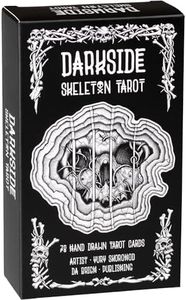 Da Brigh Darkside Skeleton Tarot Cards Deck with QR Guide, Modern Aestetic 350 GSM Durable Paper, Beginner Tarot Cards, No Brand Printing Standard Edition