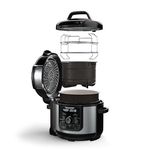 Ninja FD401 Foodi 12-in-1 Deluxe XL 8 qt. Pressure Cooker & Air Fryer that Steams, Slow Cooks, Sears, Sautes, Dehydrates & More, with 5 qt. Crisper Basket, Deluxe Reversible Rack & Recipe Book, Silver