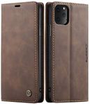 SINIANL iPhone 11 Pro Max Wallet Case iPhone 11 Pro Max Leather Case Book Folding Flip Case with Kickstand Credit Card Slot Magnetic Closure Protective Cover for iPhone 11 Pro Max 2019 6.5 - Coffee