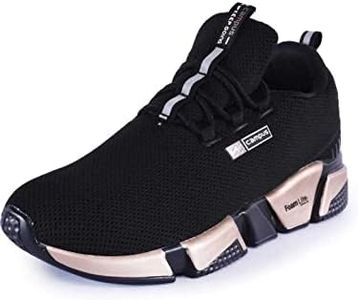 Campus Women's Alexa BLK/Golden Running Shoes - 6UK/India 5G-663