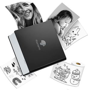Phomemo Mini Sticker Printer - M02 Wireless Pocket Printer, Compatible with iOS & Android, Photo Printer for Phone, for Fun Christmas Sticker, DIY Journal,New Year Gift, Black