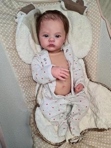 Pinky Reborn Eyes Open 18 inch 45 cm Full Body Soft Vinyl Silicone Boy Real Touch Baby Lifelike Reborn Dolls Realistic Newborn Baby Doll Boy Toy