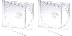 Professional Cd/DVD Jewel Case (Thick 10.4mm) Pack of 2 with Free Two Blank DVD