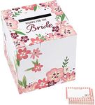 Juvale Advice Cards and Box, Wishes for The Bride (8 x 8 in, 50 Pack)