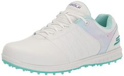 Skechers Women's Go Pivot Spikeless Golf Shoe Sneaker, White/Multi Splash Print, 8 Wide