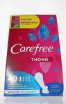 Carefree Pantiliners for Thongs with Stay Put Wings Unscented (Pack of 4)