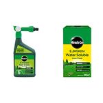 Miracle-Gro EverGreen Fast Green Spray & Feed, Liquid Lawn Food, 1 Litre and Water Soluble Lawn Food, 1 kg