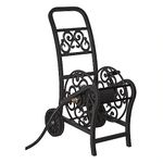 Suncast MDHC200 Decorative Metal Hose Reel Cart, Black