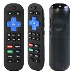 Upgraded 2-IN-1 Universal Remote with Volume Control for Roku Box/Now TV Box Remote Control, 2 IN 1 Replacement Remote for TV+Roku/Now Box, with 9 IR Learning Keys (NOT Fit for any Stick)