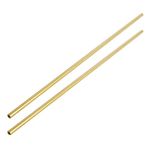 Aopin Brass Round Tube Copper Pipe ID 2mm / 2/25" x OD 4mm / 4/25",for Refrigerator Capillary Tubing, Cooling Systems, Wind Chimes 2 Pcs