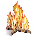 Beistle Premium 3-D Campfire Centerpiece (3-Pack) | Childrens Reusable Party Decoration | Camping, Western Party, Cowboys & Indians and More