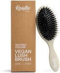 Remilia Hair Vegan Lush Brush - Detangling Hair Brush for All Hair Types, Natural, Straight, Curly, Wet, & Dry Hair - Hair Comb with Vegan Boar Bristles & Soft Ballpoint Tips, Sand