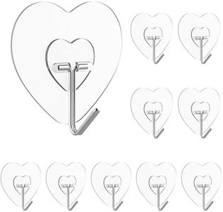 JIALTO Photo Frame Hooks for Wall Without Drilling 10 Pack Self Adhesive Hooks for Wall Heavy Duty Strong Nail Free for Hanging Photo Frame/Wall Clock/Kitchen Accessories Items