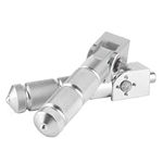 Camrusic Motorcycle Foldable Foot Pegs Rear Footpeg 8MM Electric Car Bicycle 90 Degree Folding Passenger Footpeg Supports(Silver)