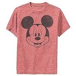 Disney boys Mickey Face T Shirt, Re
