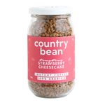 Country Bean Strawberry Cheesecake Instant Coffee Powder Glass Bottle 100 Gram | Arabica, Freeze-Dried, Flavoured Coffee | Makes 50 Cups