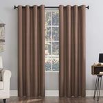 Sun Zero Columbia Thermal Energy Saving 100% Blackout Grommet Curtain Panel Pair, 50" x 84", Cedar