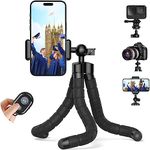 Kuptone Phone Tripod Stand, Upgrade 360° Rotating Holder with Flexible Octopus Style Legs and Wireless Remote Compatible with iPhone, Android, Camera and GoPro Hero 11/10/9/8/7