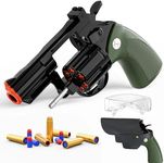 Toy Gun Foam Blaster Soft Bullet Toy Revolver Black, 40 Soft Bullets, Revolver Foam Bullets Blasters Toy Gun,Educational Toy Model for Boys and Girls Aged 6 7 8 9 10+