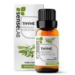 SenseLAB Thyme Essential Oil - 100% Pure Extract Thyme Oil - Therapeutic Grade Essential Oils - Outdoor Protection - Hair and Skin Care Oil - Essential Oils for Diffusers and Humidifier (10 ml)