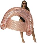 Poolcandy Sun Chair Water Raft, Multiple Chair Styles (Rose Gold Glitter)