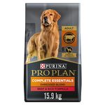 Purina Pro Plan Complete Essentials Dry Dog Food, Shredded Blend Beef & Rice - 15.9 kg Bag