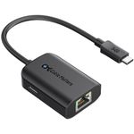 Cable Matters USB C to Gigabit Ethernet Adapter with 100W Charging Compatible with MacBook Pro, Dell XPS, Surface Pro - Up to 480Mbps for Chromecast with Google TV (Google TV Chromecast 2020 Version)