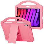 Adocham Kids Case for iPad Mini 6 (8.3 Inch 2021),Durable Shockproof Child Girls Boys Protective Cover for 8.3" Mini 6th Generation Case with Handle Stand(Pink)