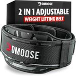 DMoose Deadlift Belt for Men & Women - 2 in 1 Adjustable 4" 6" Width - training belt with Auto-Locking Buckle - Optimal Back Support workout belt for men weight lifting