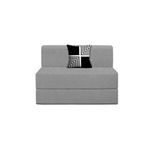 Home Decor Lounge Sofa 1 Seater, Sofa Bed 3X6 Feet, Folding Sofa Bed, Sofa Cum Beds for Living Room, Flipper 1 Seater Sofa with Cushion-Grey